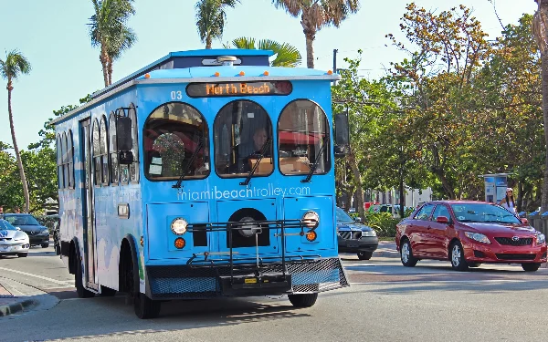 Miami Beach Trolley on the North Beach route
